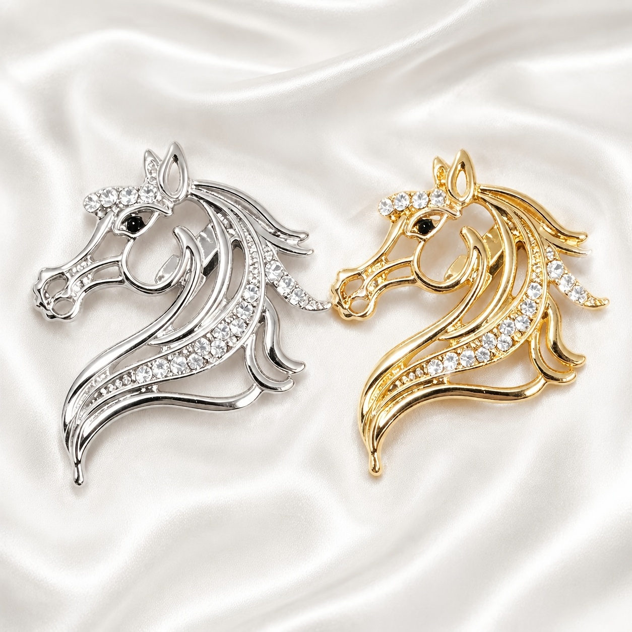 Premium Zodiac Horse Brooch, Statement Accessory